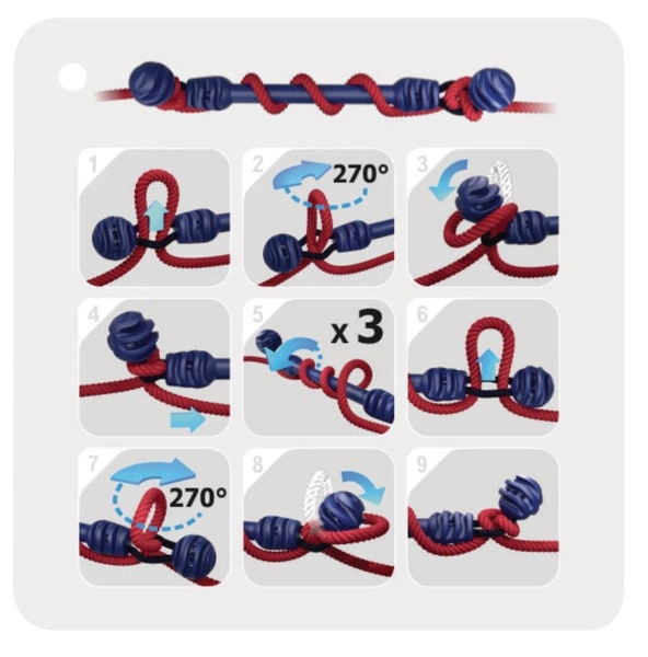 Snubber Twist Köysijoustinpari Punainen