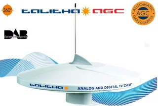 Glomex Talitha AGC  TV-antenni 250 mm/75 ohm, 12/24V, Valkoinen