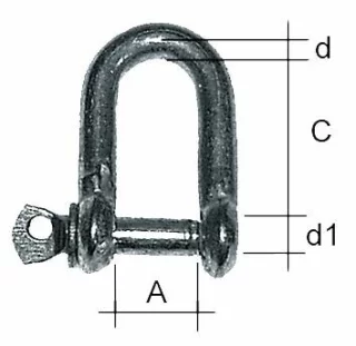 D-Sakkeli 5mm Galvanoitu