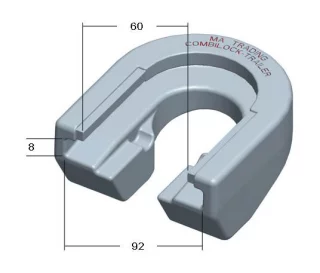 CombiLock Perävaunun lukko vihreä - 12mm pultti