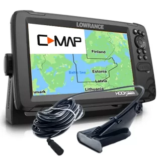 Lowrance HOOK Reveal 9 HDI-anturilla + CMAP Suomenlahti