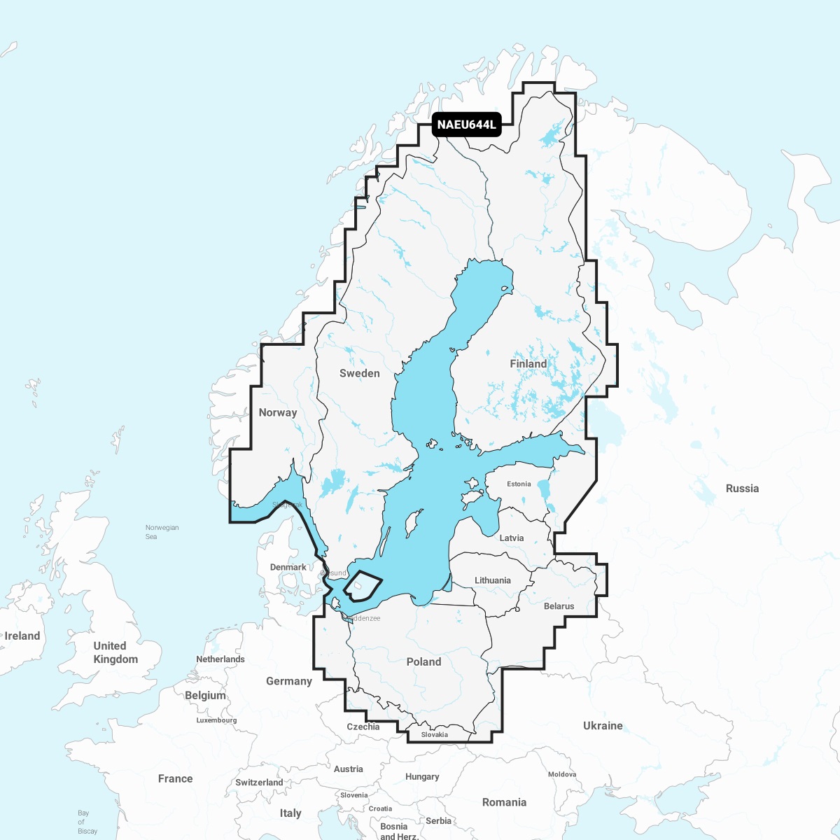 Navionics+ EU644L - Suomen sisävedet ja Itämeri